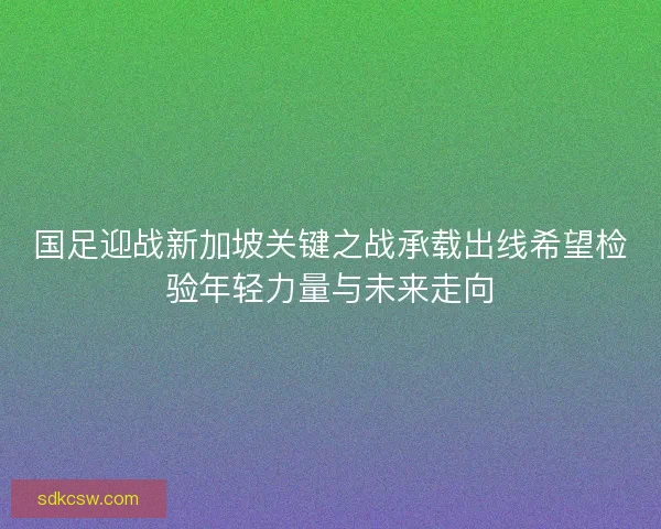 国足迎战新加坡关键之战承载出线希望检验年轻力量与未来走向